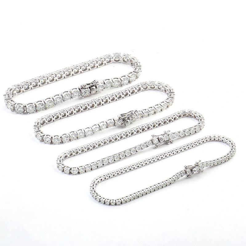 3mm Def Moissanite Diamond Tennis Bracelet 7inch 16cm Wist Tennis Bracelet Silver 925 for Women