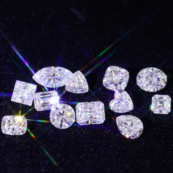 Moissanita suelta al por mayor disponible en diferentes colores, tamaños y cortes Moissanita de color único para alternativa al diamante